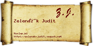 Zelenák Judit névjegykártya